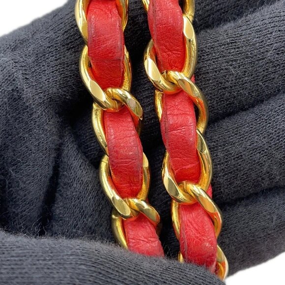 CHANEL Diana ChainShoulder Bag Size 22 Lambskin Red A01164 - Picture 2 of 14